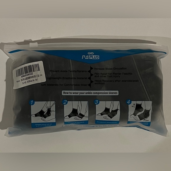 Foot sleeves, black, size M - Picture 4 of 6